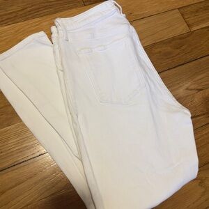 Abercrombie & Fitch High Rise White Skinny Jeans